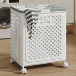 Laundry Basket Rolling Wheels Foldable Waterproof