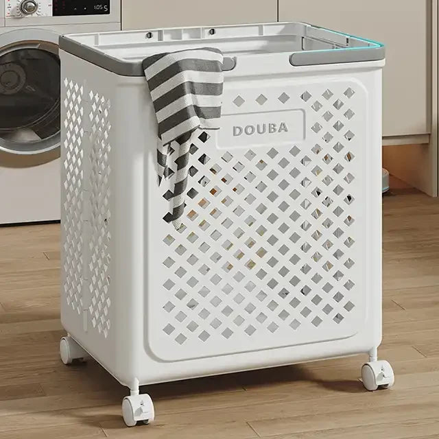 Laundry Basket Rolling Wheels Foldable Waterproof