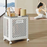 Laundry Basket Rolling Wheels Foldable Waterproof
