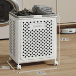 Laundry Basket Rolling Wheels Foldable Waterproof