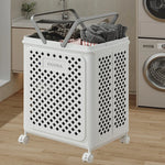Laundry Basket Rolling Wheels Foldable Waterproof