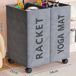 Laundry Hamper Slim Space-Saving Breathable Fabric