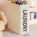 Laundry Hamper Slim Space-Saving Breathable Fabric