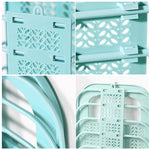 Laundry Storage Basket Wall-Mounted Foldable No-Drill Installation Holds 22 Lb+