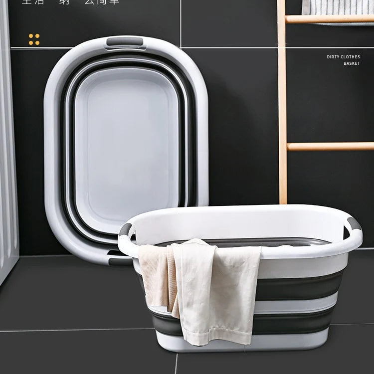 Laundry Tub Foldable Space-Saving Non-Slip Base Ergonomic Handles