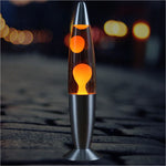 Lava Lamp Flowing Wax Compact 13-Inch Metal Base