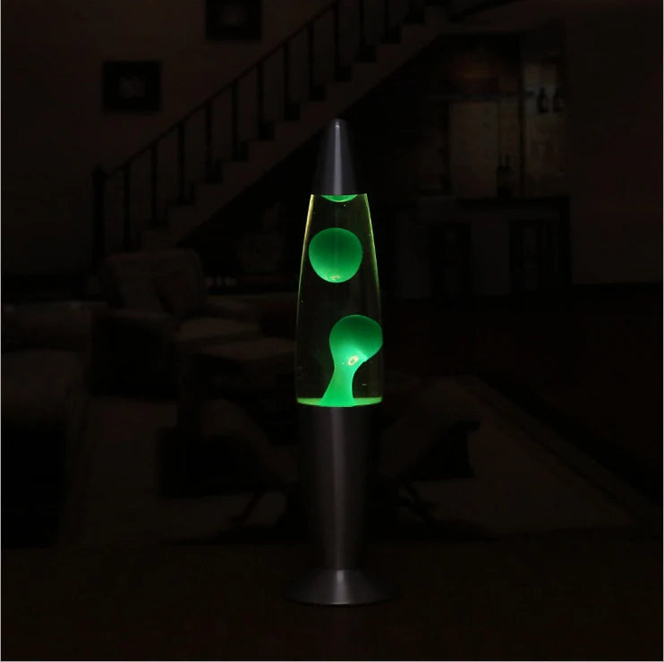 Lava Lamp Flowing Wax Compact 13-Inch Metal Base