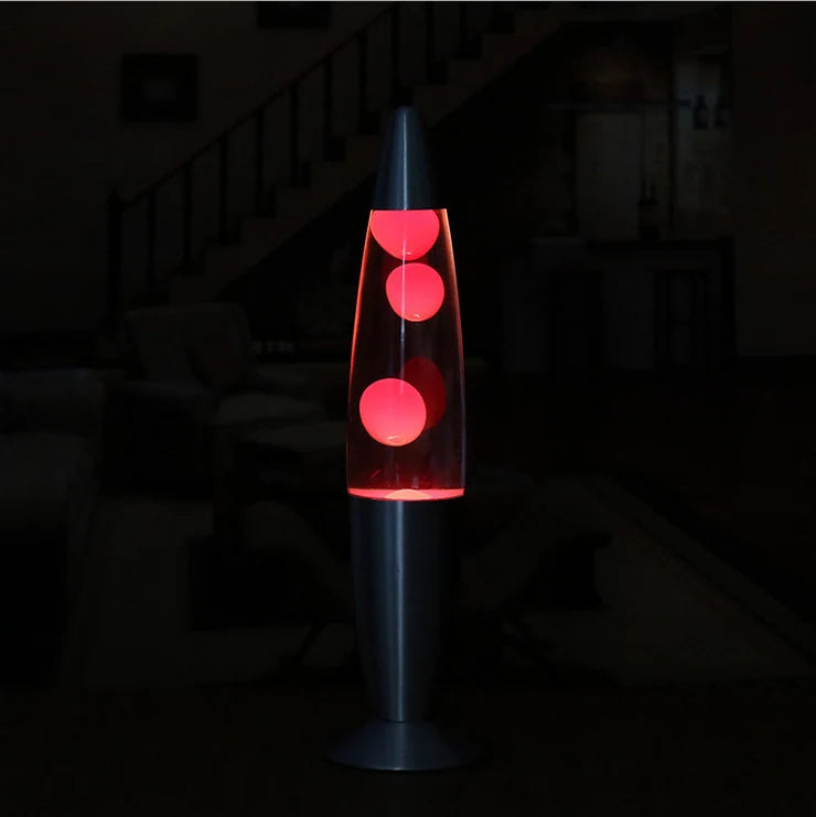 Lava Lamp Flowing Wax Compact 13-Inch Metal Base