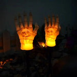 Lawn Lights Solar-Powered Skeleton Hand Stakes