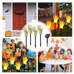 Lawn Lights Solar-Powered Skeleton Hand Stakes