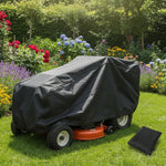 Lawn Mower Cover 420D Fabric All-Weather Protection Elastic Hem