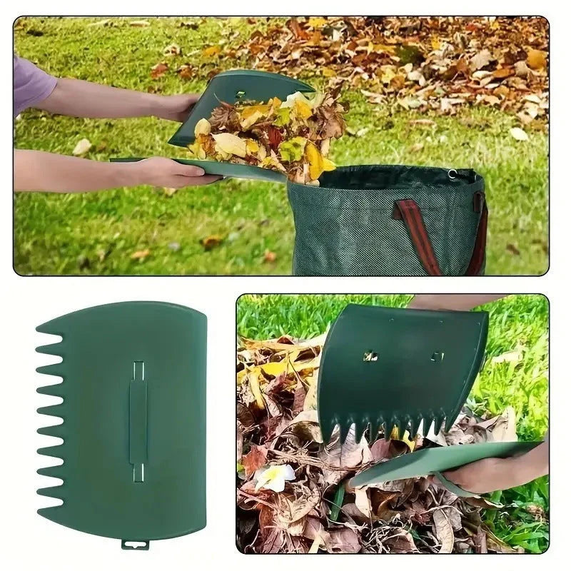 Leaf Scoop Plastic Comb-Style Edge Built-In Hand Strap