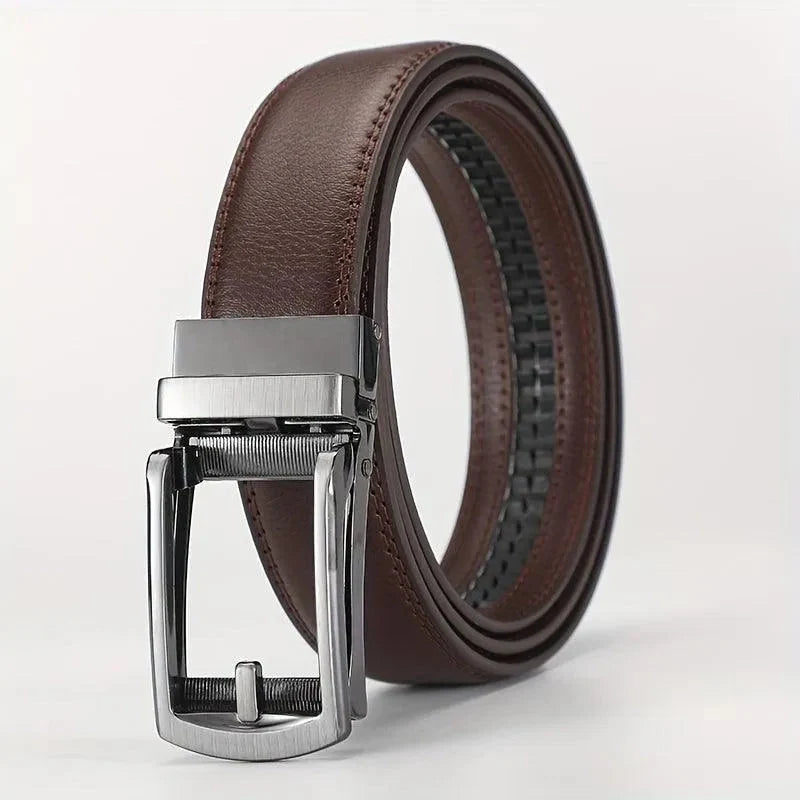 Leather Belt Genuine Leather Classic Buckle for Formal & Casual Wear