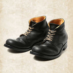 Leather Boots Retro Lace-Up Non-Slip Rubber Sole