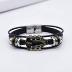 Leather Bracelet Guitar-Inspired Adjustable Fit