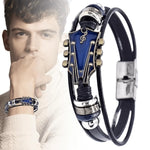 Leather Bracelet Guitar-Inspired Adjustable Fit