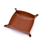 Leather Catchall Tray Multiple Compartments Desk Organizer