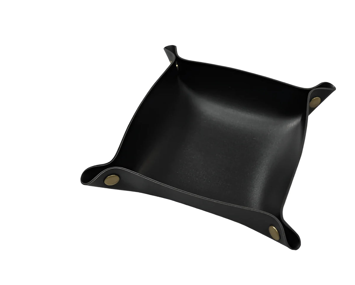 Leather Catchall Tray Multiple Compartments Desk Organizer