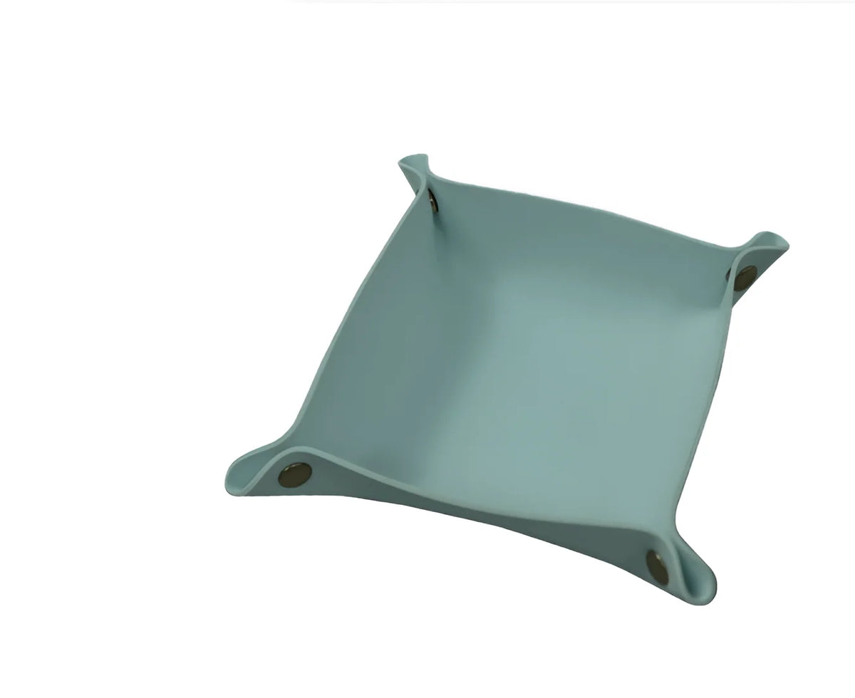 Leather Catchall Tray Multiple Compartments Desk Organizer