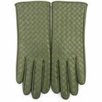 Leather Gloves Woven Leather Soft Lined Textured Grip