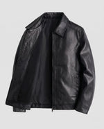 Leather Jacket Modern Fit Practical Pockets