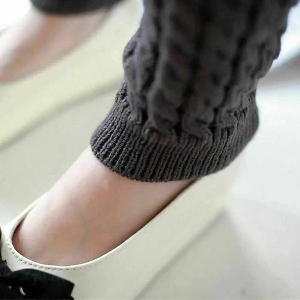Leg Warmers Ribbed Acrylic Non-Slip Elastic Top