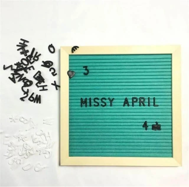 Letter Board Sign Wooden Changeable Message Display