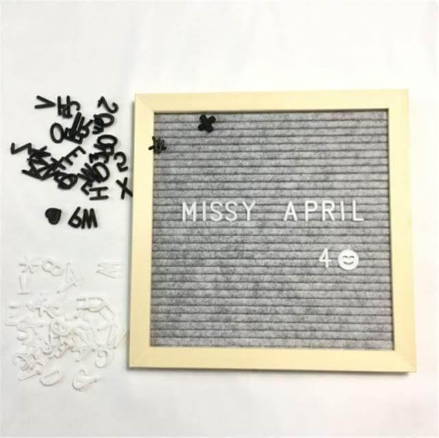 Letter Board Sign Wooden Changeable Message Display