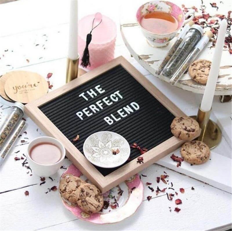 Letter Board Sign Wooden Changeable Message Display