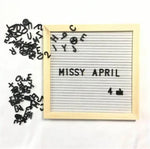 Letter Board Sign Wooden Changeable Message Display