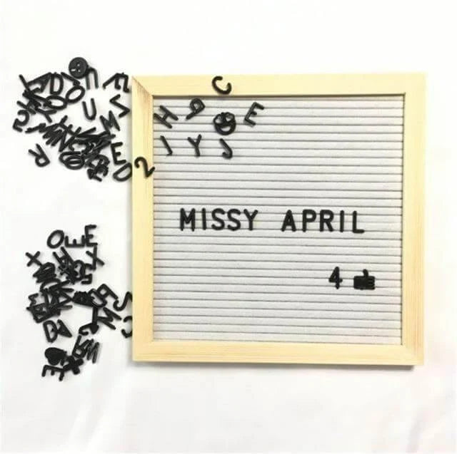Letter Board Sign Wooden Changeable Message Display