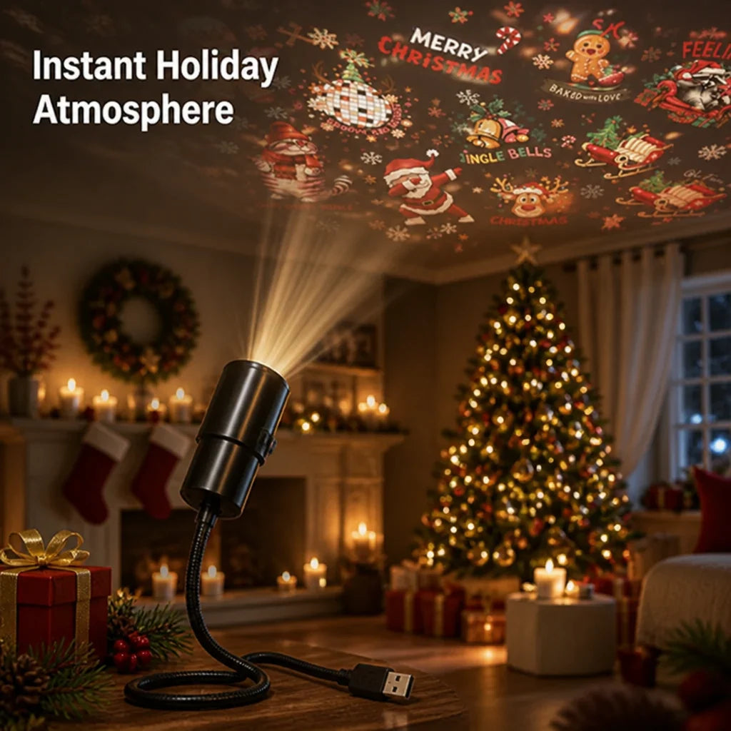 Light Projector USB Powered 4K Ultra-HD Interchangeable Scenes