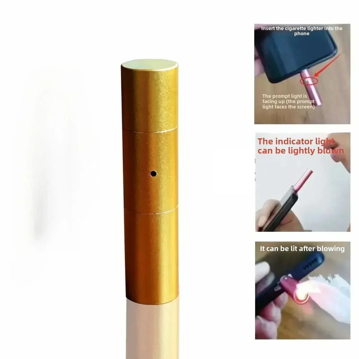 Lighter Windproof Heat Coil Phone-Powered USB-C