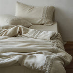 Linen Bedding Set Breathable Stonewashed Duvet Cover & Pillowcases