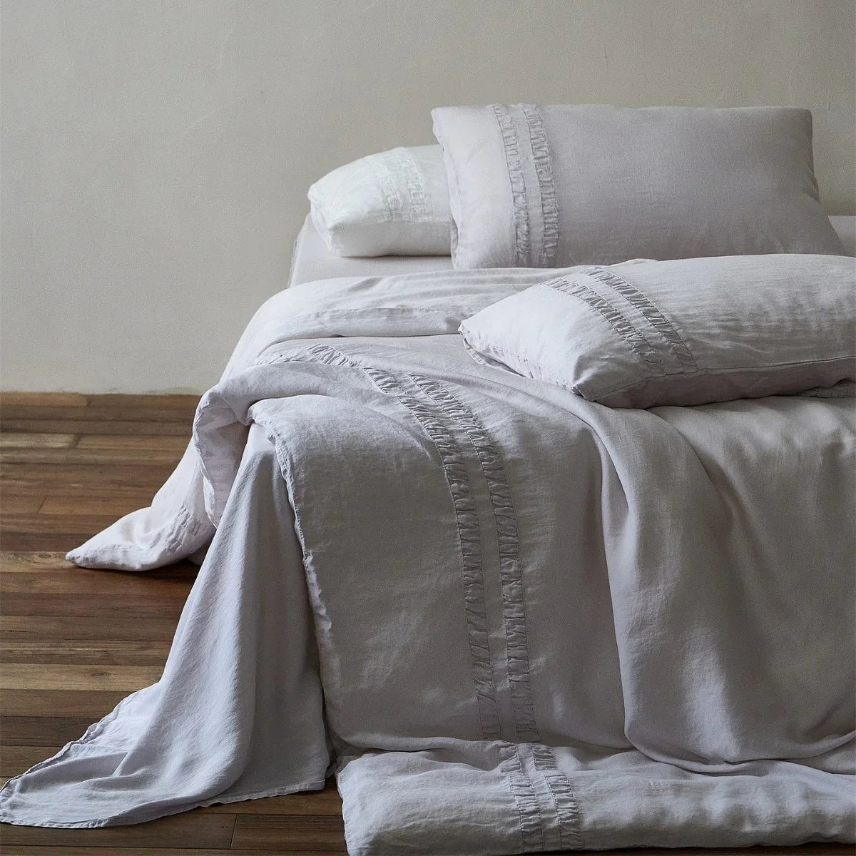 Linen Bedding Set Breathable Stonewashed Duvet Cover & Pillowcases