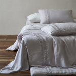 Linen Bedding Set Stonewashed Ruffle Detail
