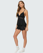 Lingerie Set Lace Trim Adjustable Straps Lightweight Stretch