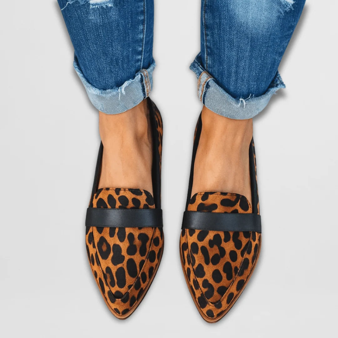 Loafers Soft Suede Pointed Toe Low Wedge Cushioned Insole