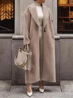 Long Coat Oversized Maxi Length Notch Lapels