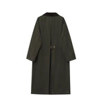 Long Coat Water-Repellent Oversized Fit Corduroy Collar