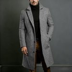 Long Coat Wool Blend Fitted Cut Soft Lining
