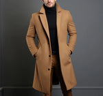Long Coat Wool Blend Fitted Cut Soft Lining