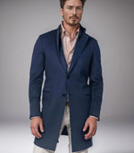 Long Coat Wool Blend Fitted Cut Soft Lining