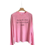 Long Sleeve Shirt Cotton Jersey Distressed Front Print