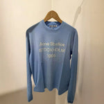 Long-Sleeve Shirt Cotton Jersey Vintage Front Print Crew Neck