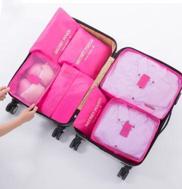 Luggage Organizer Set Waterproof 6-Piece Travel Pouches