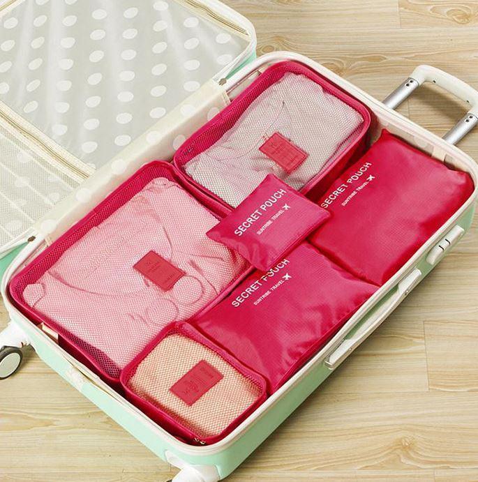 Luggage Organizer Set Waterproof 6-Piece Travel Pouches