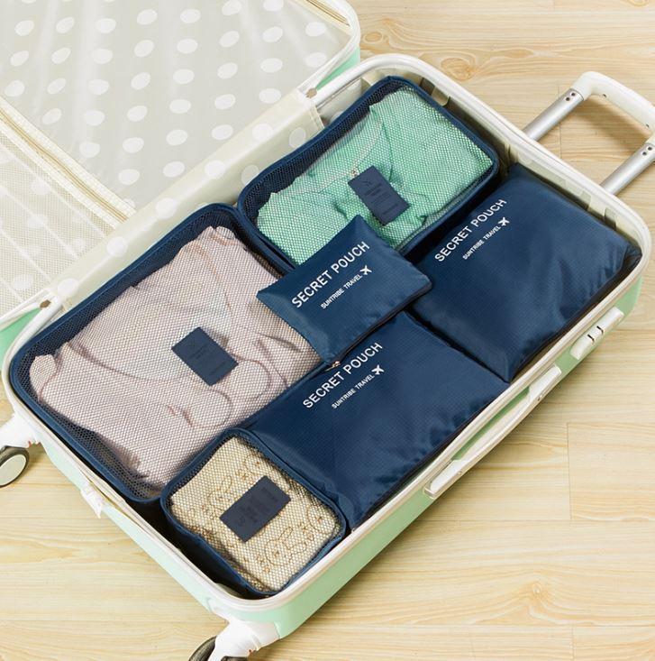 Luggage Organizer Set Waterproof 6-Piece Travel Pouches