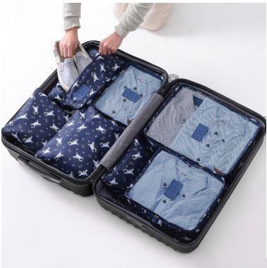 Luggage Organizer Set Waterproof 6-Piece Travel Pouches