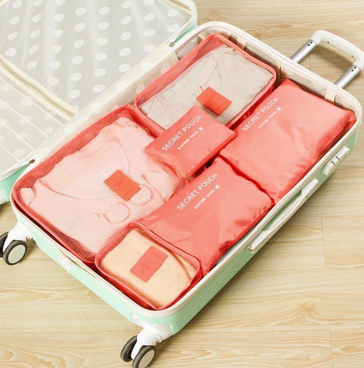 Luggage Organizer Set Waterproof 6-Piece Travel Pouches